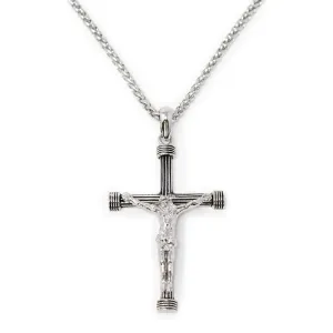 24 Inch Stainless Steel Chain with Crucifix Pendant