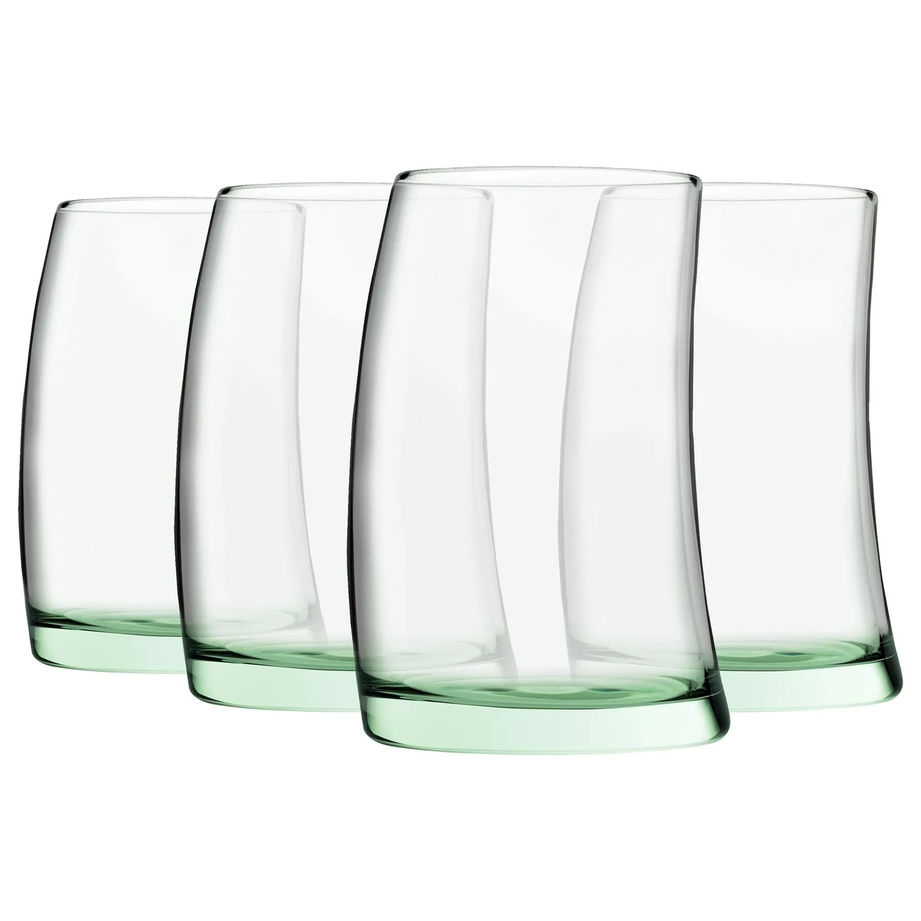 275ml Aware Penguen Recycled Glass Tumblers - Green - Pack of Four - By Pasabahce