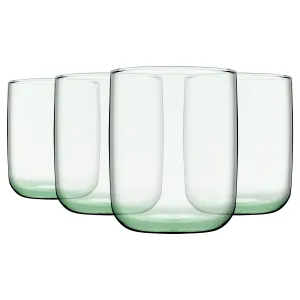 280ml Aware Iconic Recycled Glass Tumblers - Green - Pack of Four - By Pasabahce