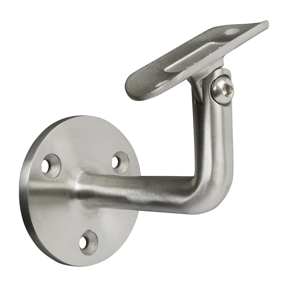 304 Stainless Steel Adjustable Handrail Bracket 78mm Projection To Suit 48.3mm