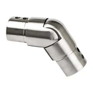 316 Adjustable Downward Elbow 0-55 Degree To Suit 42.4mm Slotted Tube