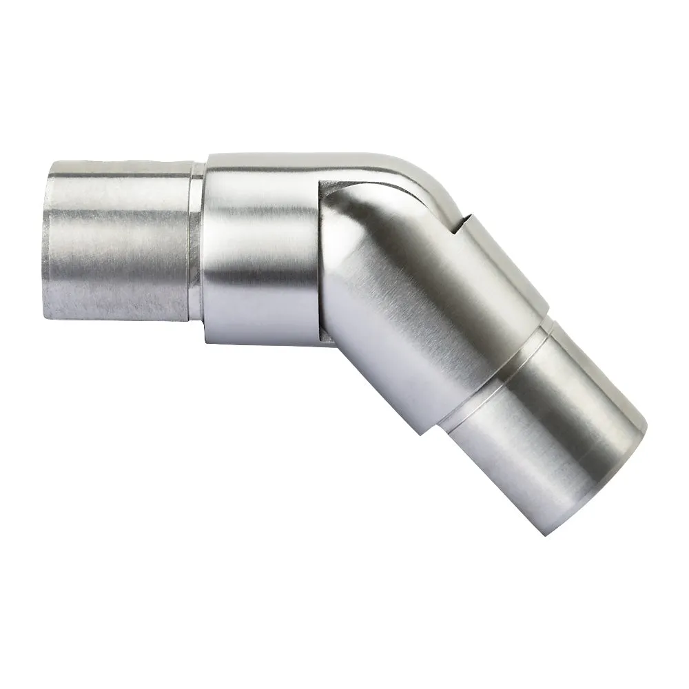 316 Adjustable Downward Elbow 0-55 Degree To Suit 42.4mm Slotted Tube