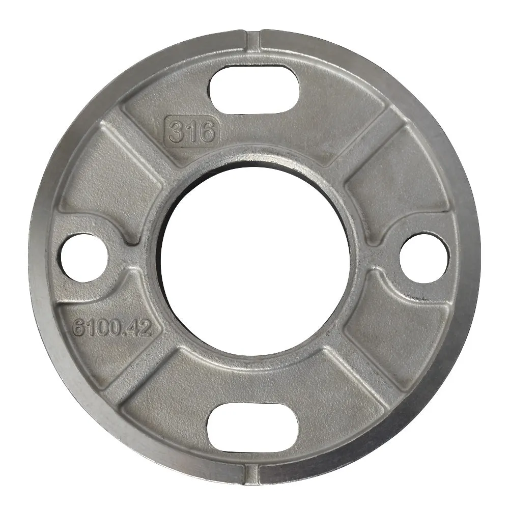 316 Adjustable Post Base Plate 100mm Diameter To Suit 42.4mm Tube