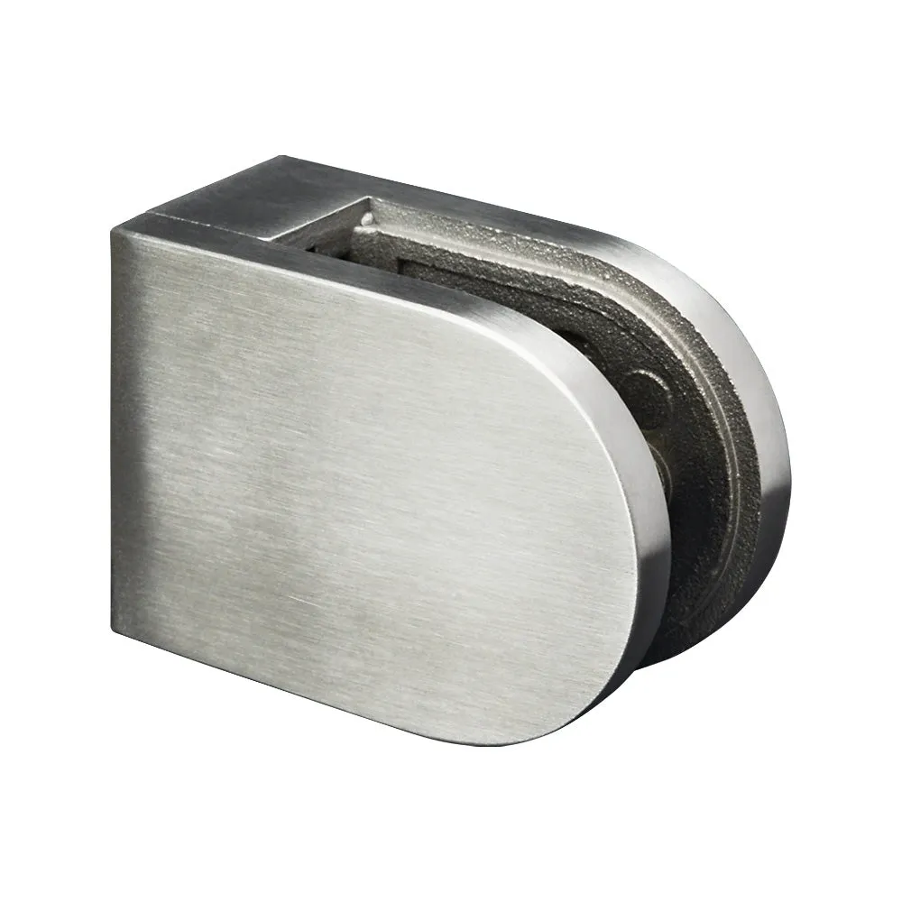 316 Stainless Steel D Type Glass Clamp 63 x 45 x 30mm To Suit Flat Post