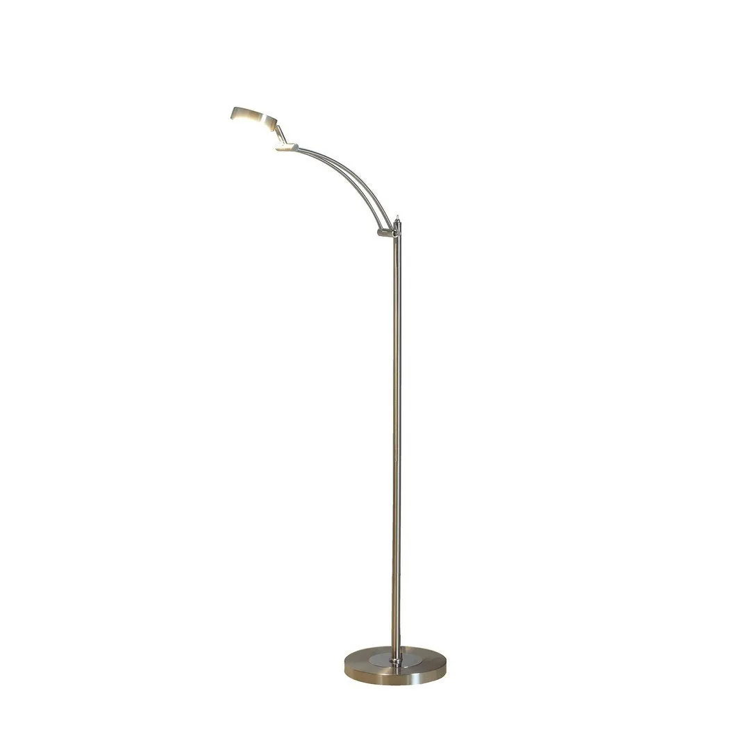 54-Inch-Long Tinsley Silver Integrated LED Task Floor Lamp