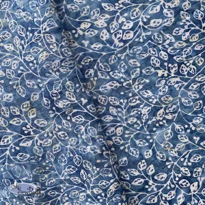 54" Batik Linen - Violetta - Dusty Denim [ 27" CUT ONLY ]