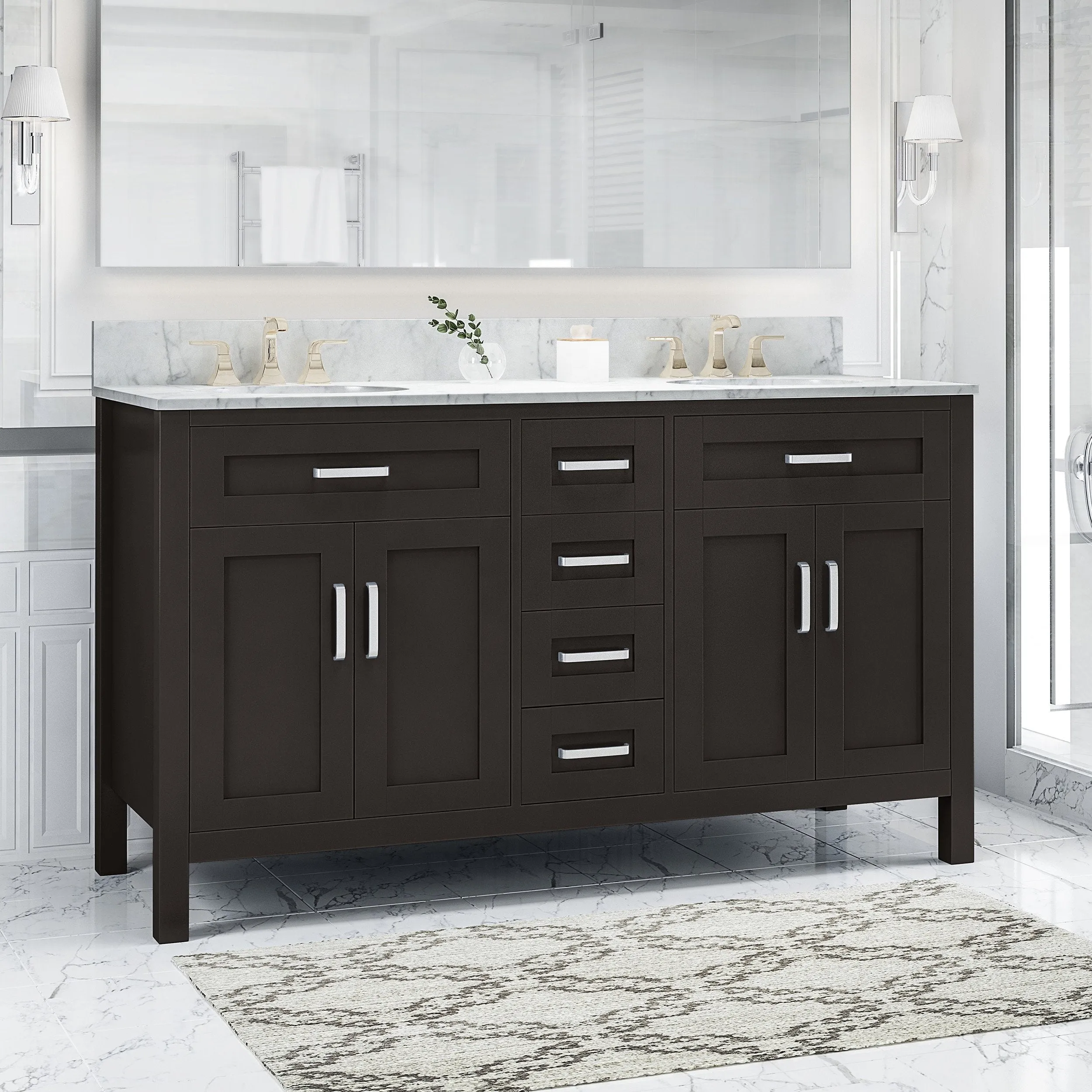 60" Wood Bathroom Vanity (Counter Top Not Included) - NH358703