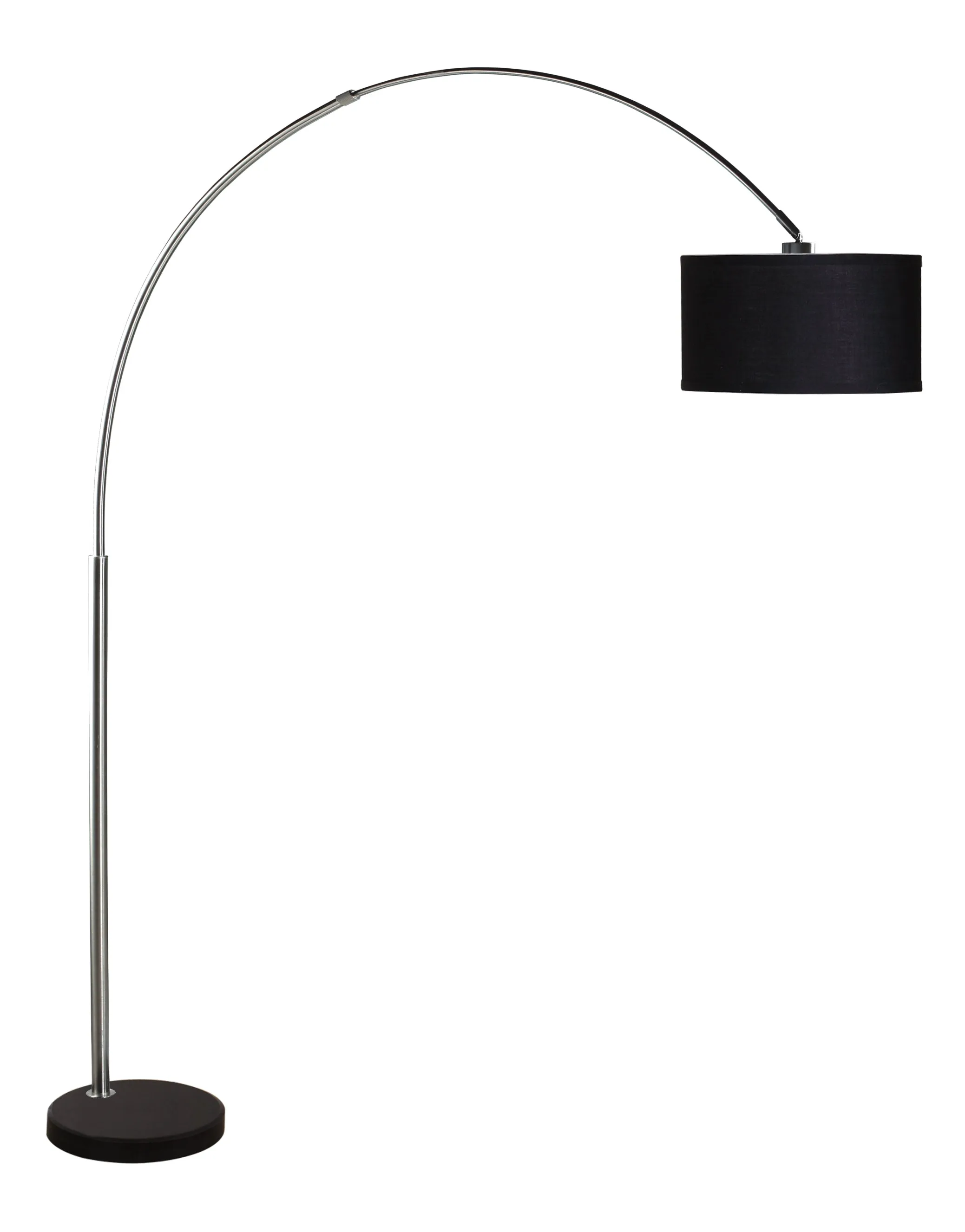 81"H BLACK SINGLE ARCH WITH MARBLE BASE FLOOR LAMP (1PC/CTN) (2.75/46.20)