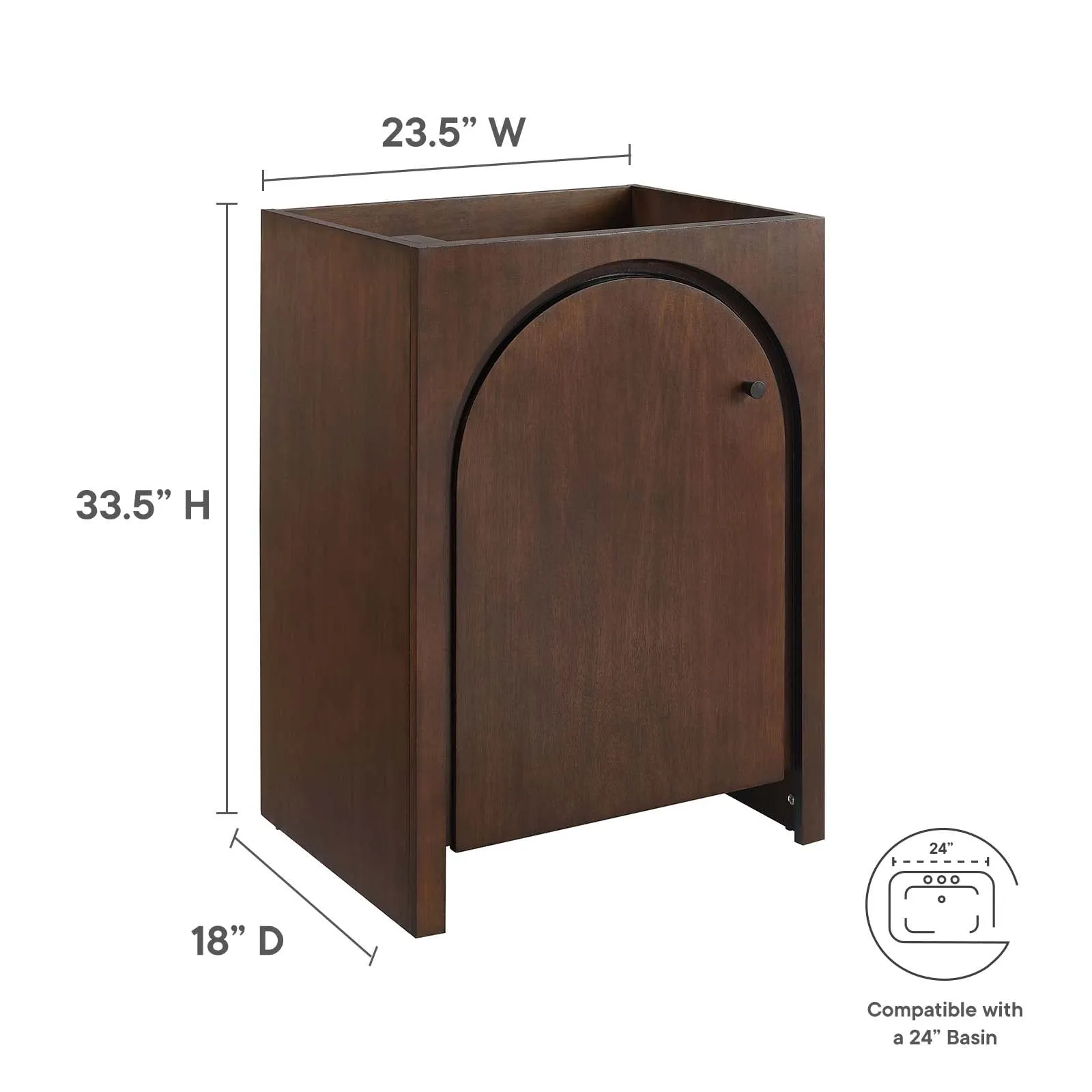 Appia 24" Bathroom Vanity Cabinet (Sink Basin Not Included) by Modway