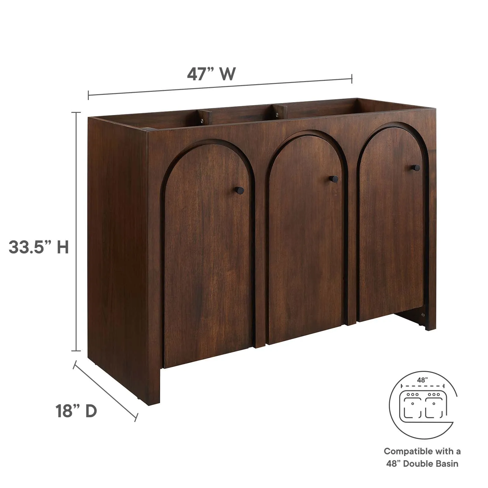 Appia 48" Bathroom Vanity Cabinet (Sink Basin Not Included) by Modway