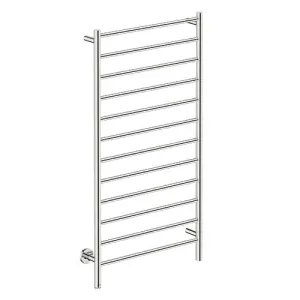 Bathroom Butler Natural 12 Bar Straight PTS Heated Towel Rail 650mm