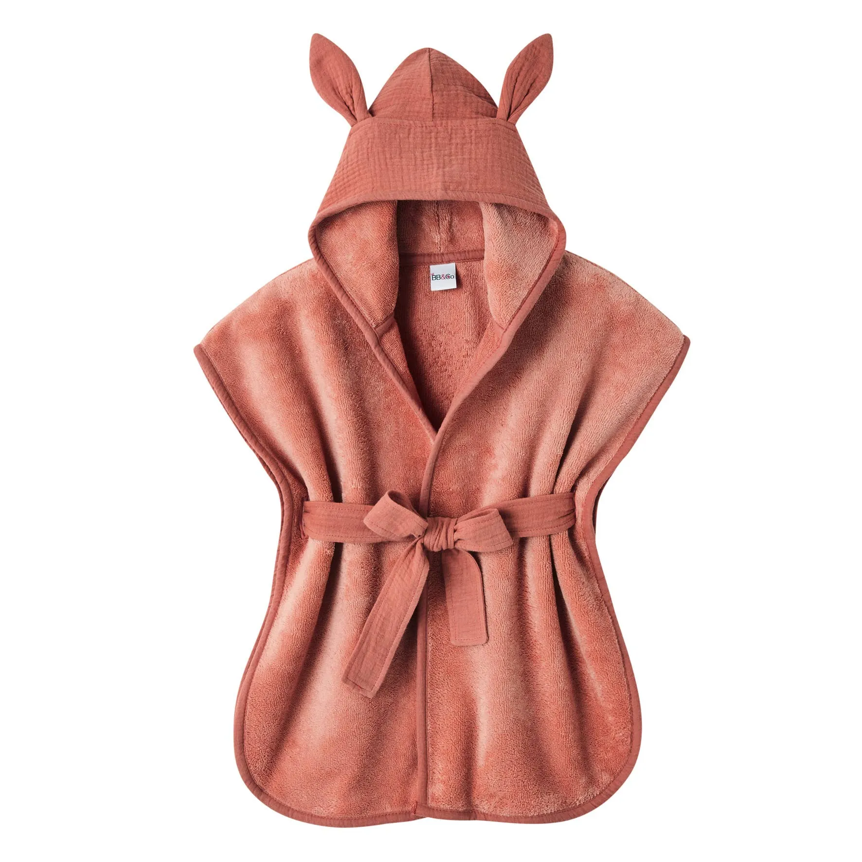 BB&Co - Bathrobe bamboo and cotton gauze marsala