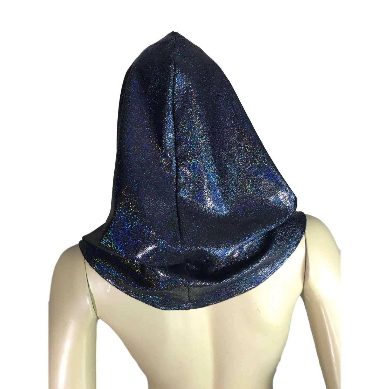 Black Holographic Rave Hood