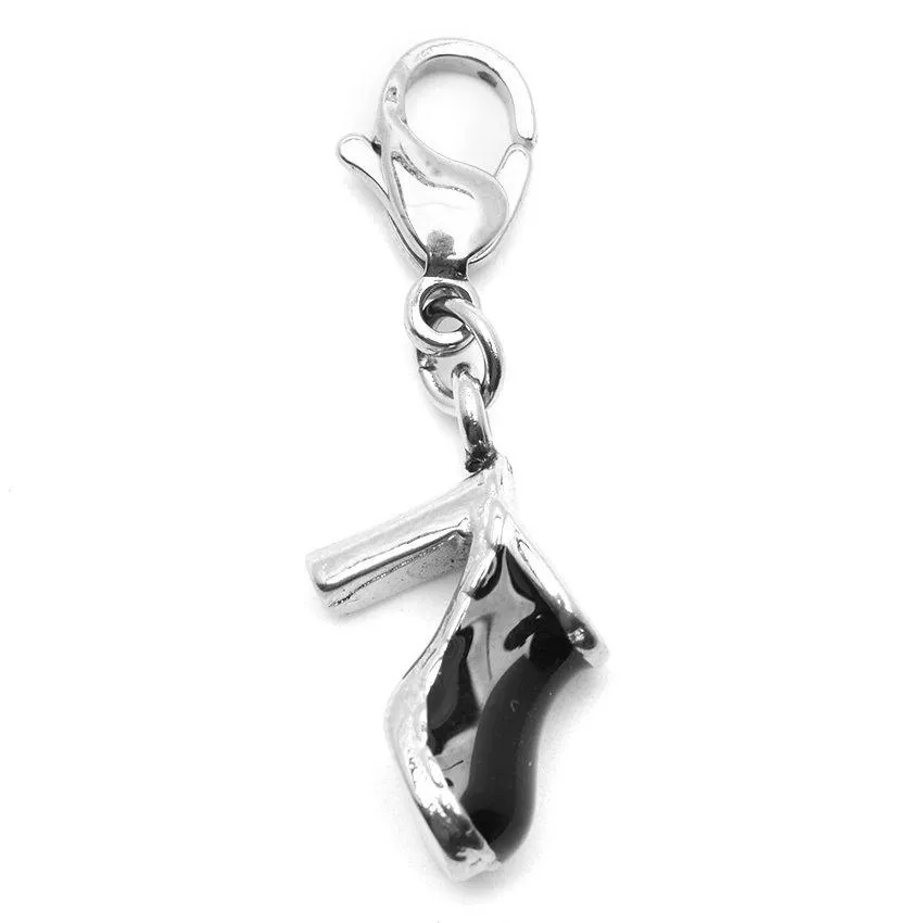 Black Stiletto with Lobster Lock Charm