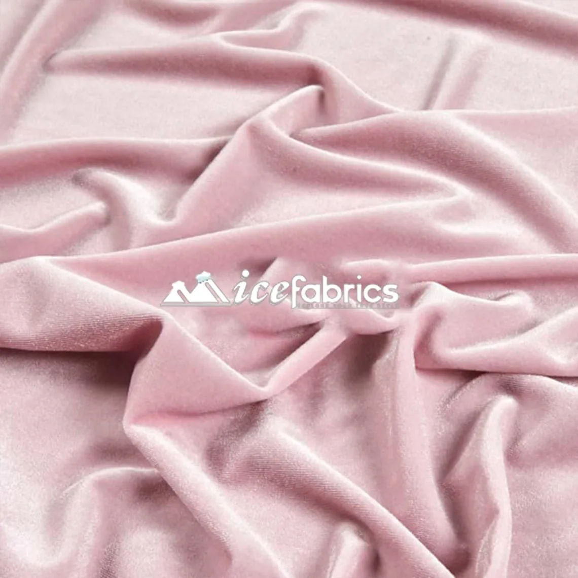 Blush Luxury Stretch Velvet Fabric _ Spandex Fabric