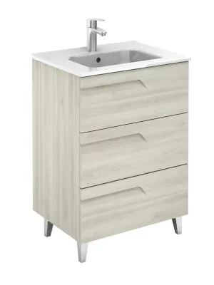 Brava Floor Standing Vanity Unit Nature White 600mm / 800mm