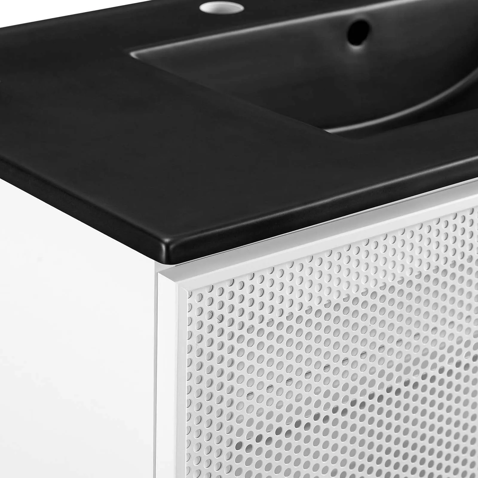 Calla 36" Perforated Metal Bathroom Vanity by Modway