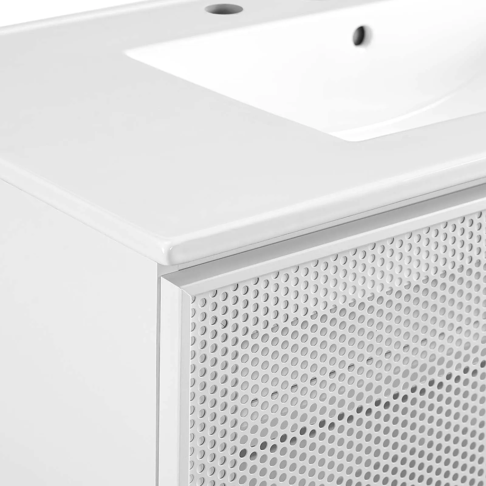 Calla 36" Perforated Metal Bathroom Vanity by Modway