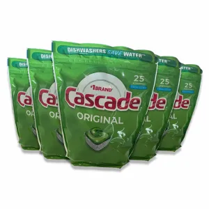 Cascade - ActionPacs Dishwasher Detergent Fresh Scent - 25 Ct - 13.5 Oz - 5 Pack