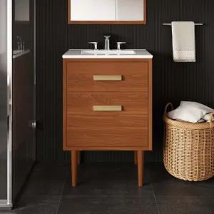 Cassia 24" Teak Wood Bathroom Vanity Cabinet (Sink Basin Not Included) by Modway