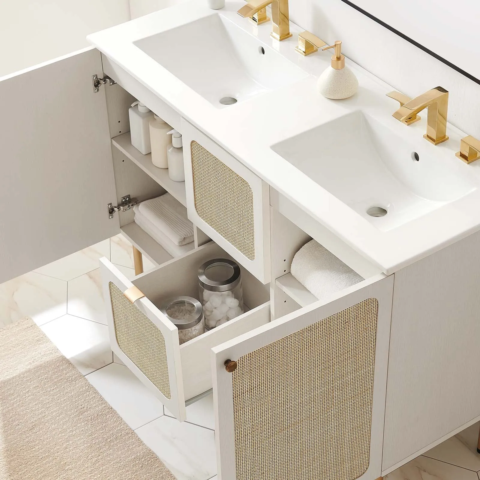 Chaucer 48" Double Sink Bathroom Vanity by Modway