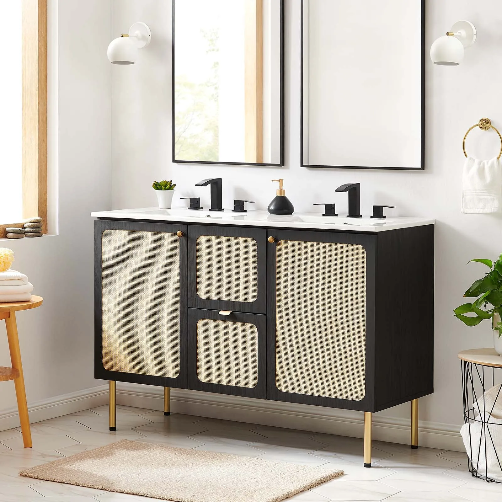 Chaucer 48" Double Sink Bathroom Vanity by Modway