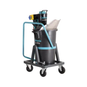 Collomix Heavy Duty Portable Vertical Shaft Mixer LevMix 65 - Mixes Mortar, Precast, Grout, Rubber Crumb and Lime