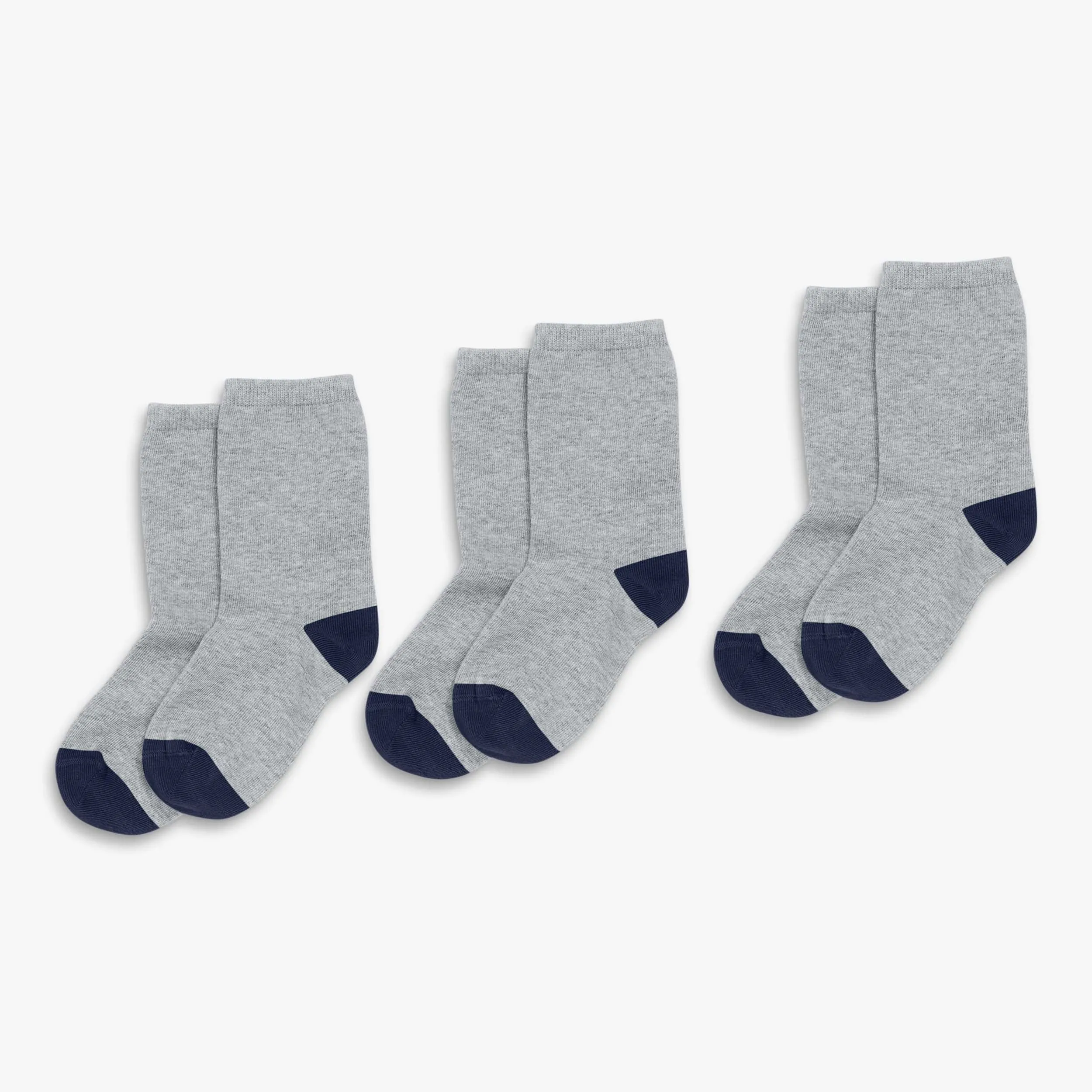 Crew sock 3-pack in solid colors