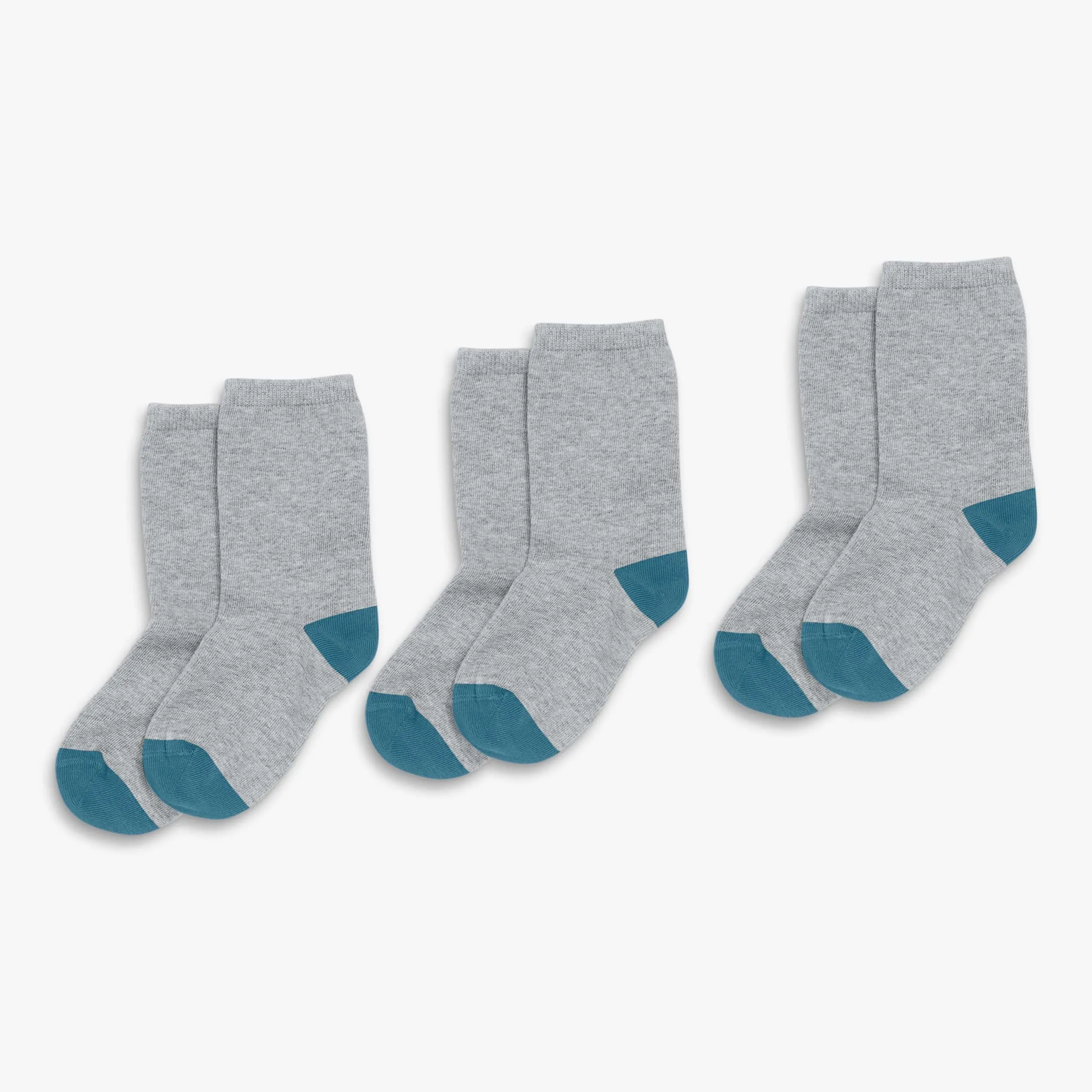 Crew sock 3-pack in solid colors