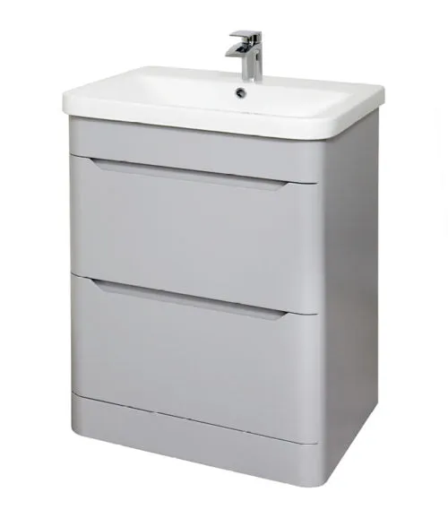 Eve Basin & Floor Standing Unit White Elm 600mm