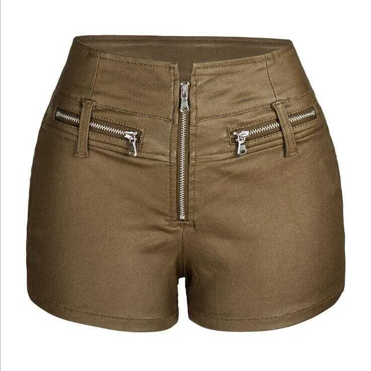 Hip-Lifting Motorcycle PU Shorts