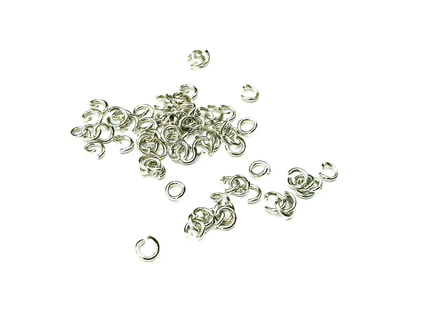 Jump Ring, 0.8x4mm, Stainless Steel, 100 Pieces  | 不鏽鋼開口圈, 0.8x4mm圓形, 100個