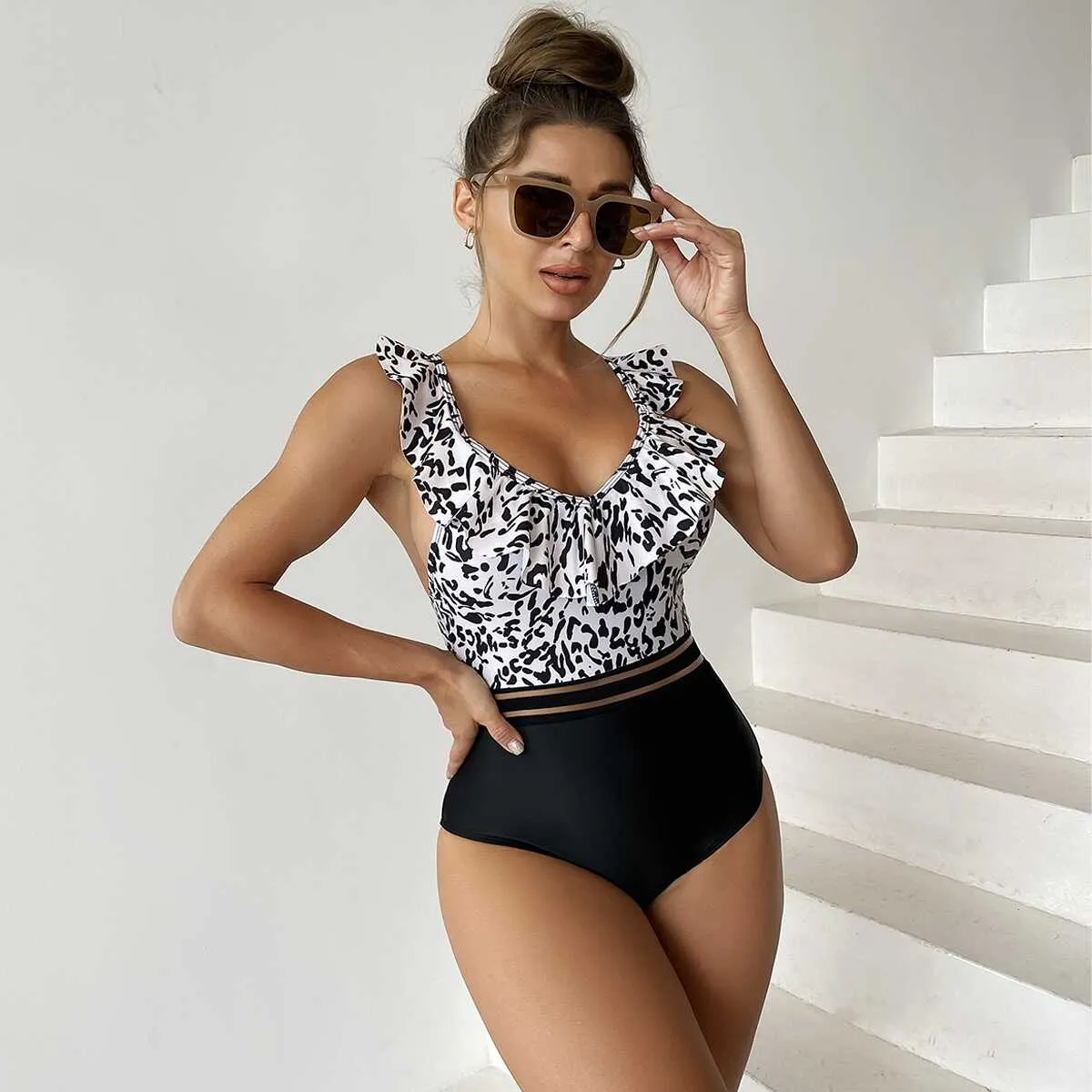 Leopard One-Piece Swimwear