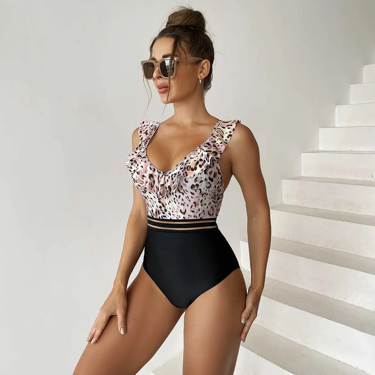 Leopard One-Piece Swimwear