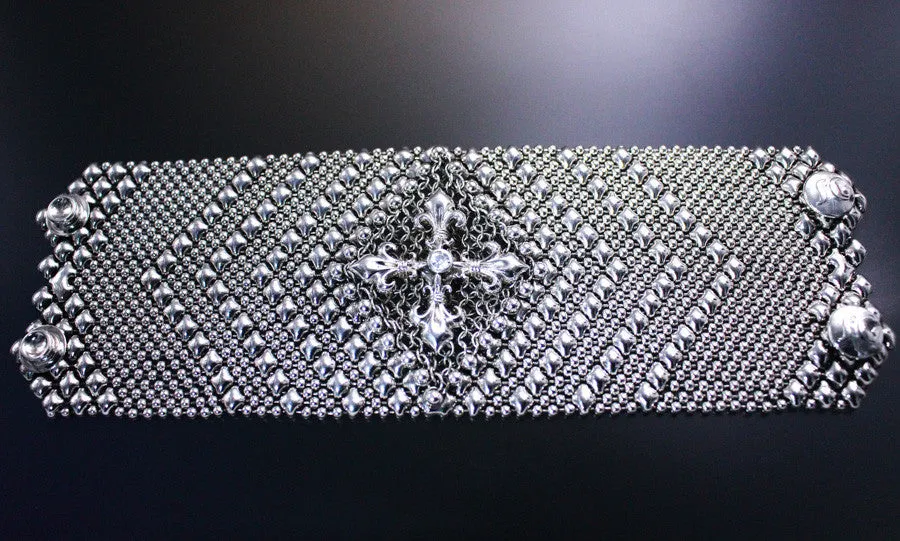 SG Liquid Metal Chainmail CMB7ZCR-AS (antique silver finish) Bracelet by Sergio Gutierrez