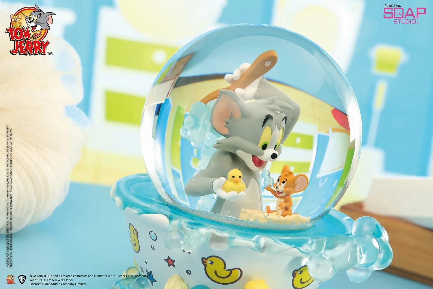 Soap Studio CA309 Tom and Jerry - Bath Time Snow Globe Statue Figure