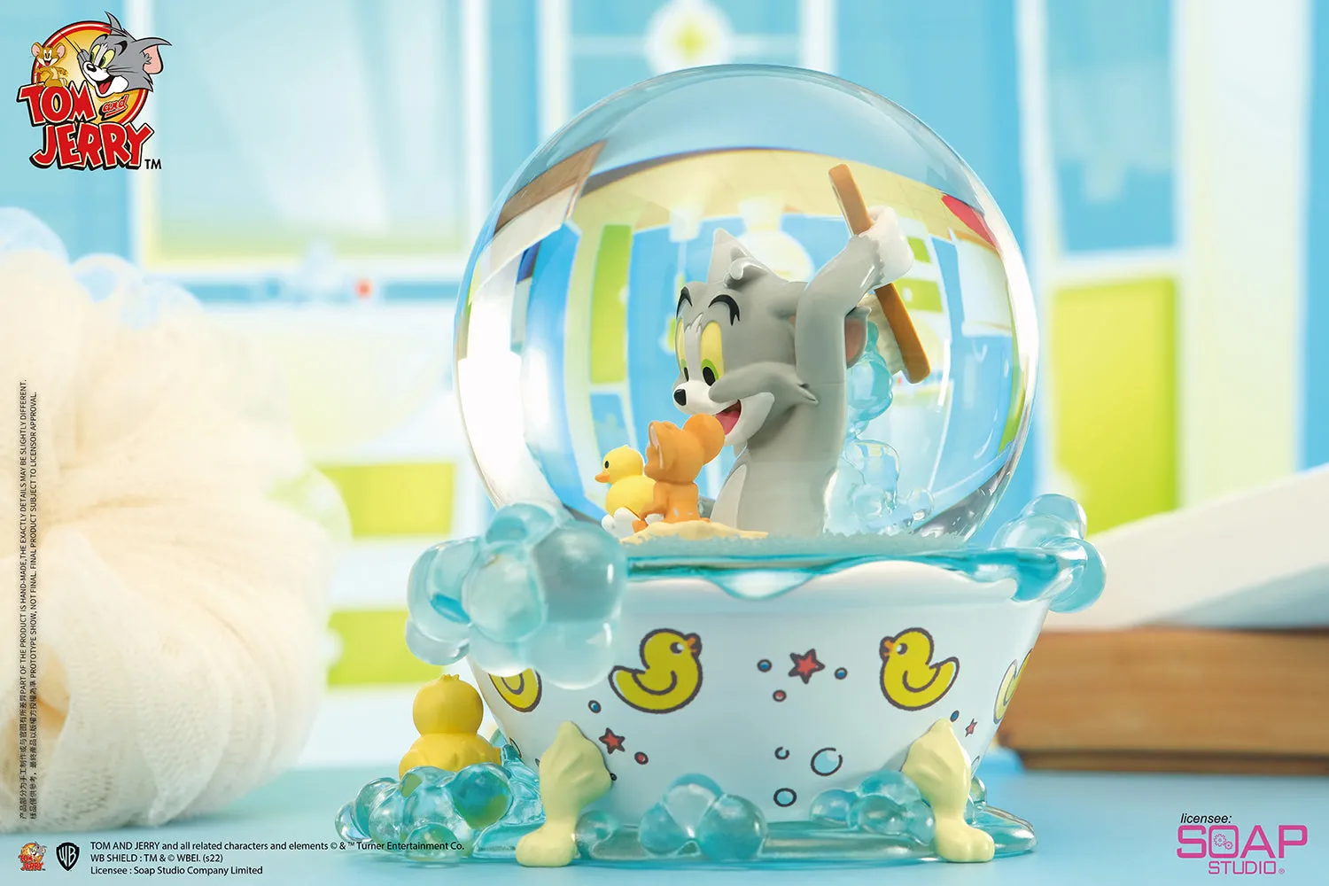 Soap Studio CA309 Tom and Jerry - Bath Time Snow Globe Statue Figure