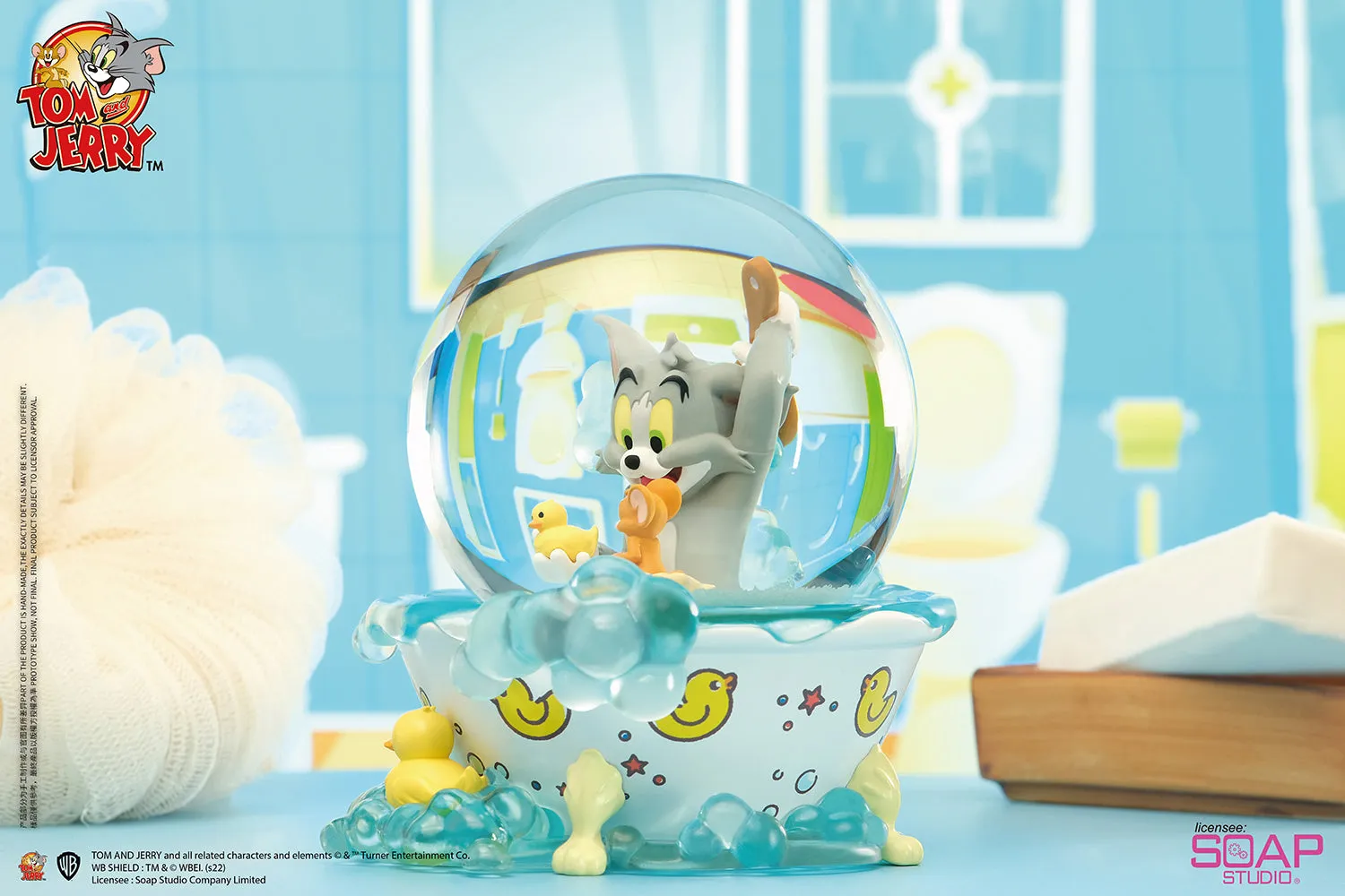 Soap Studio CA309 Tom and Jerry - Bath Time Snow Globe Statue Figure