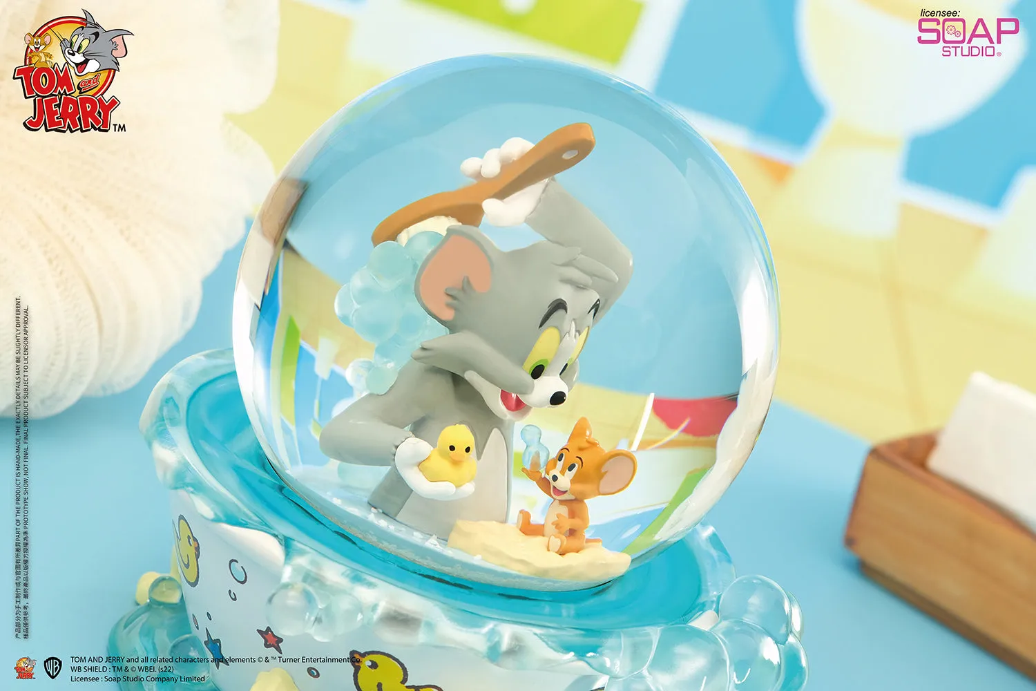 Soap Studio CA309 Tom and Jerry - Bath Time Snow Globe Statue Figure