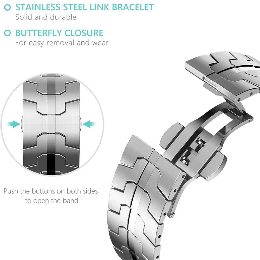 Stainless Steel Link Bracelet Band for Apple Watch