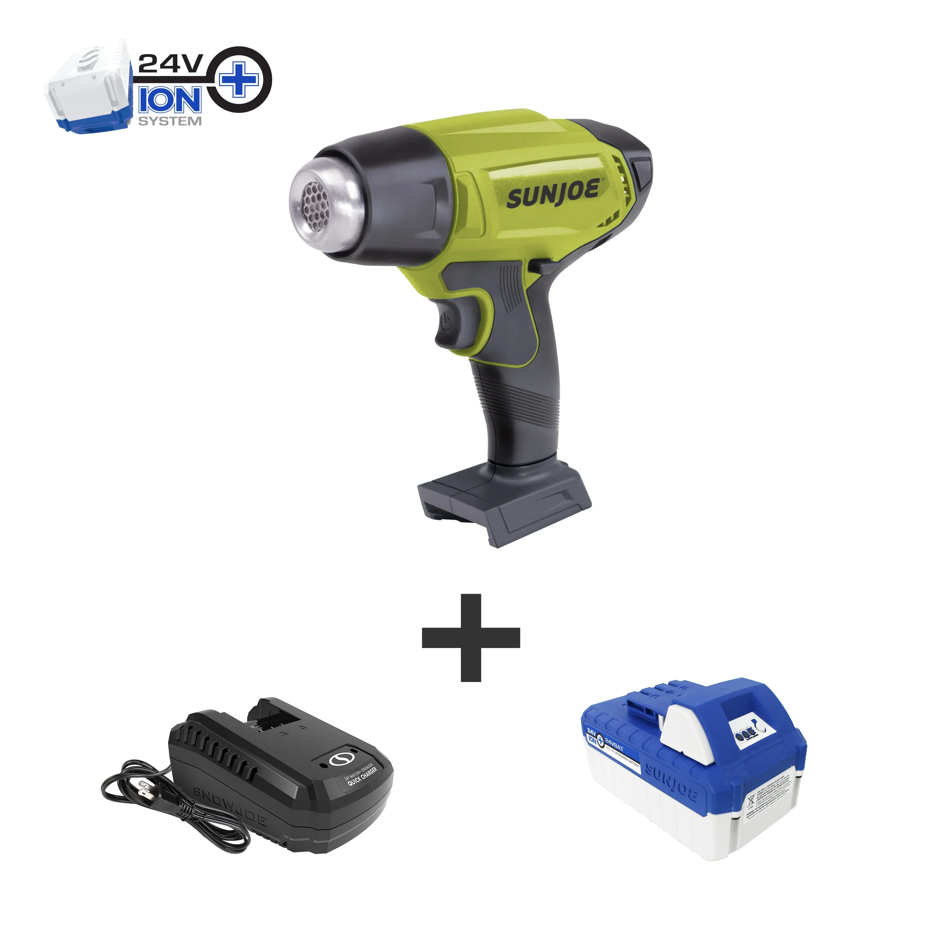 Sun Joe 24V-HG100 24-Volt* IONMAX Cordless Heat Gun Kit | W/ 4.0-Ah Battery   Charger | 1020 °F | 5 Second Ramp | Accessories for Crafts, Shrinking, Paint Stripping, DIY