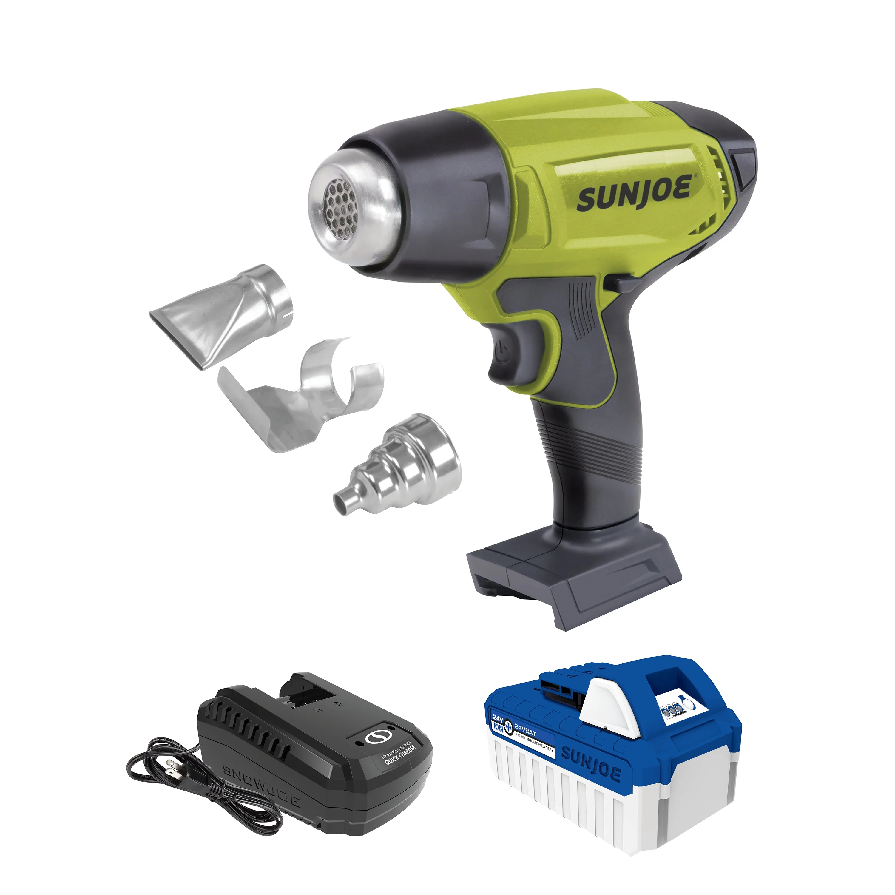 Sun Joe 24V-HG100 24-Volt* IONMAX Cordless Heat Gun Kit | W/ 4.0-Ah Battery   Charger | 1020 °F | 5 Second Ramp | Accessories for Crafts, Shrinking, Paint Stripping, DIY