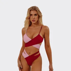 Three-Color Cross Bikini