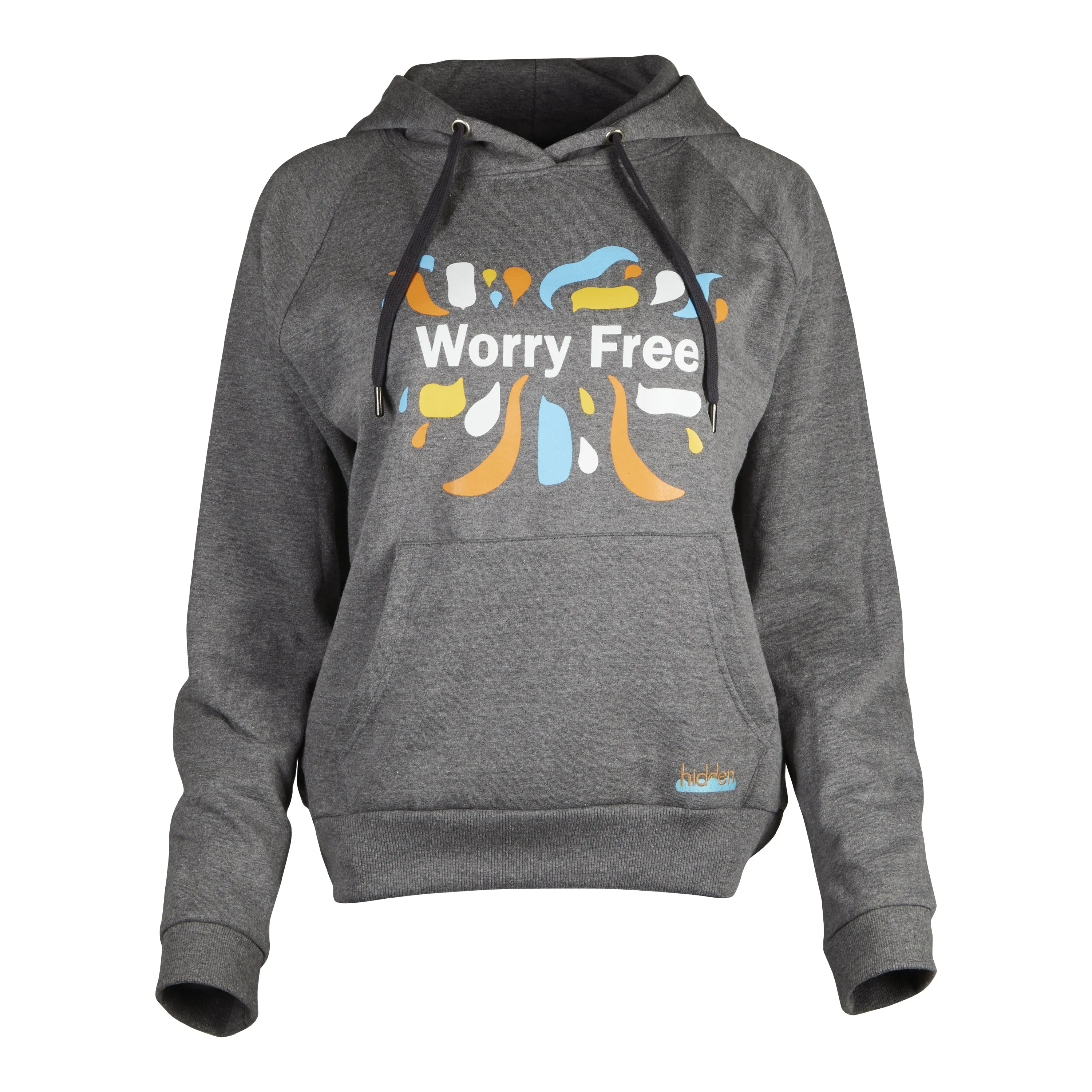 Worry Free unisex hoodie with a hidden zip pocket