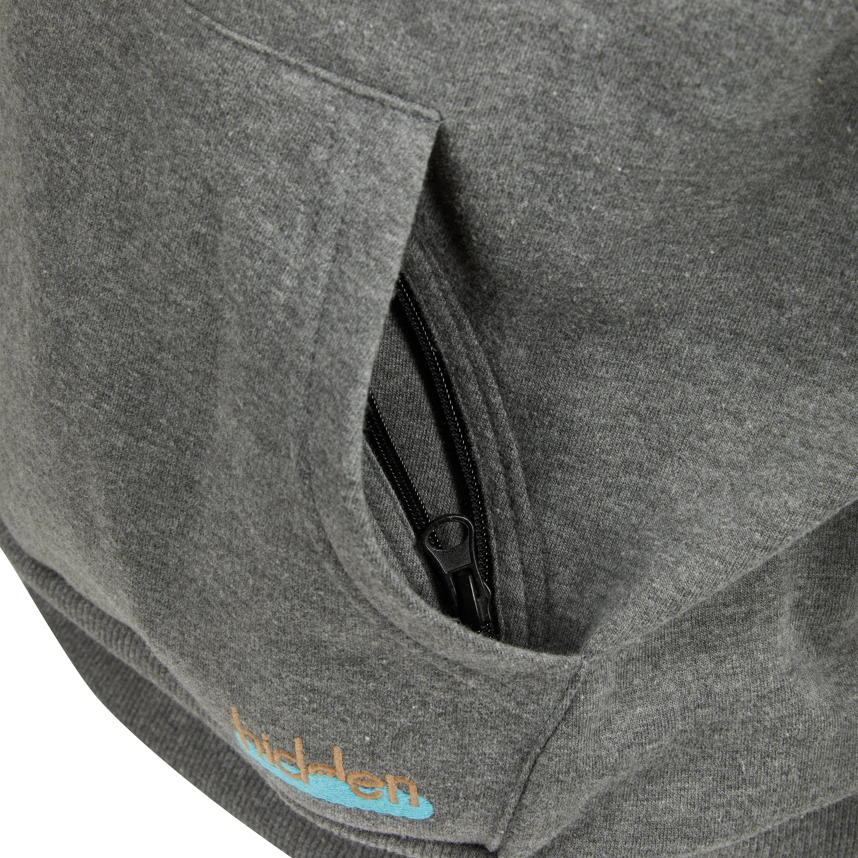 Worry Free unisex hoodie with a hidden zip pocket