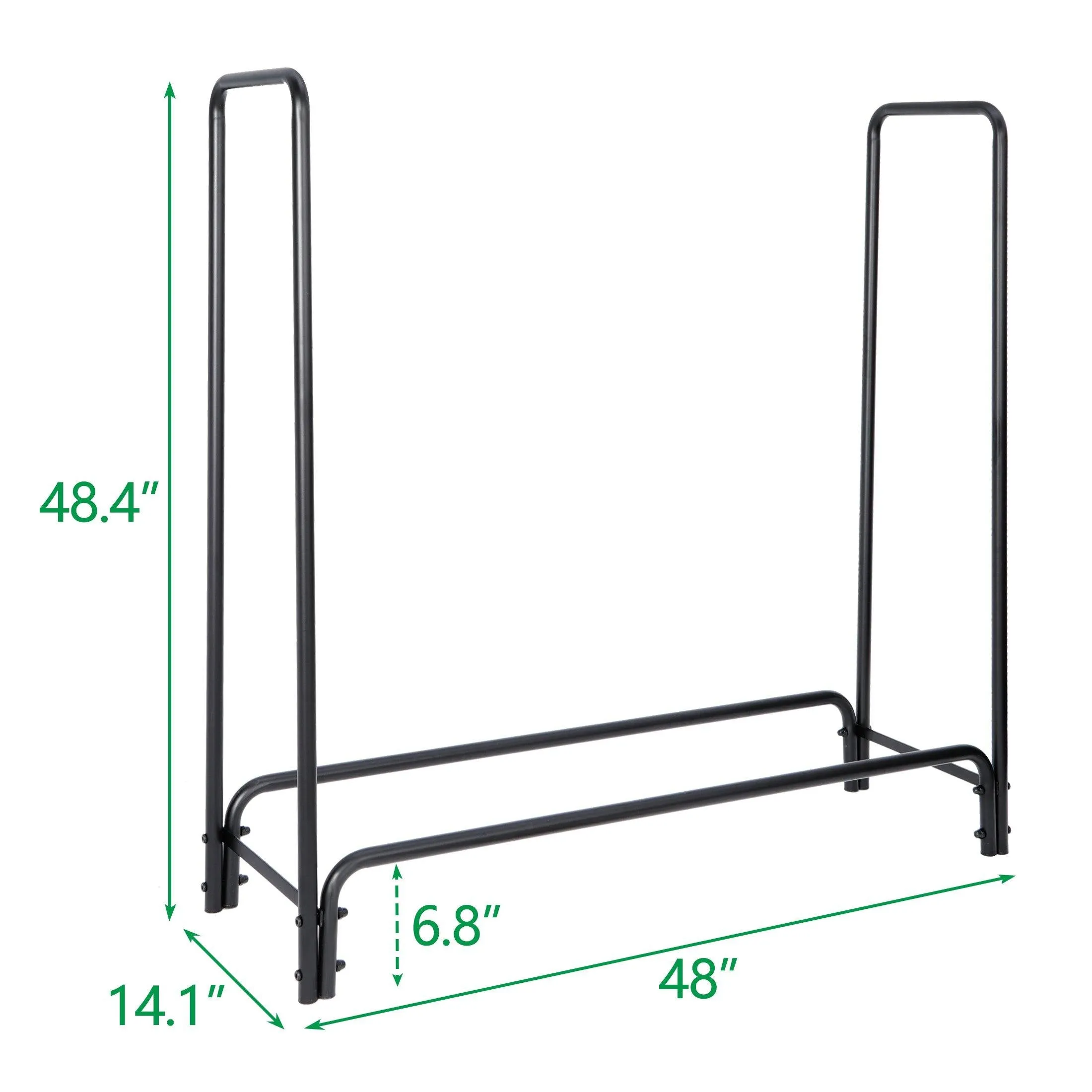 ZENY™ Firewood Rack Stand 4ft Fireplace Log Holder Wood Storage for Indoor Outdoor Fire Pit Stove